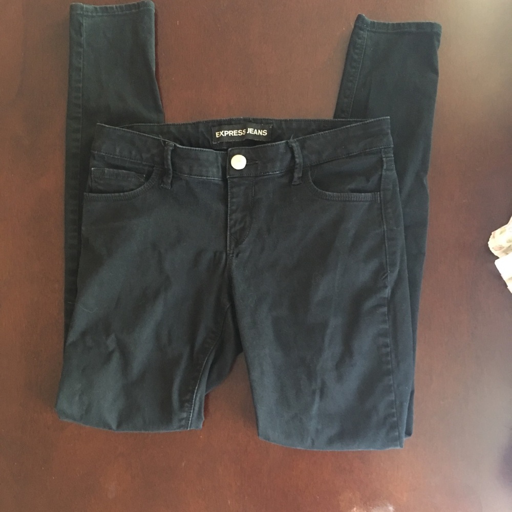 Express black skinny jeans jegging size 8